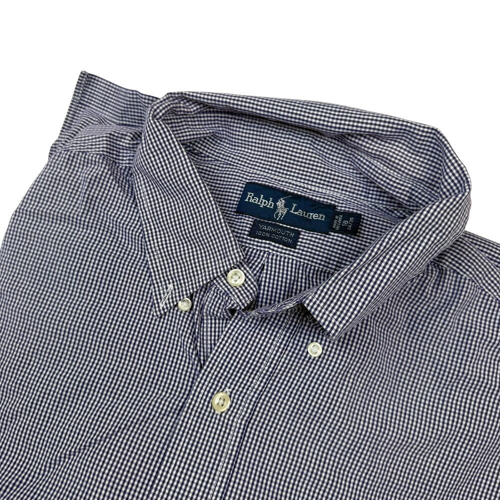 Ralph Lauren Yarmouth Blue Gingham Shirt 18 34/35